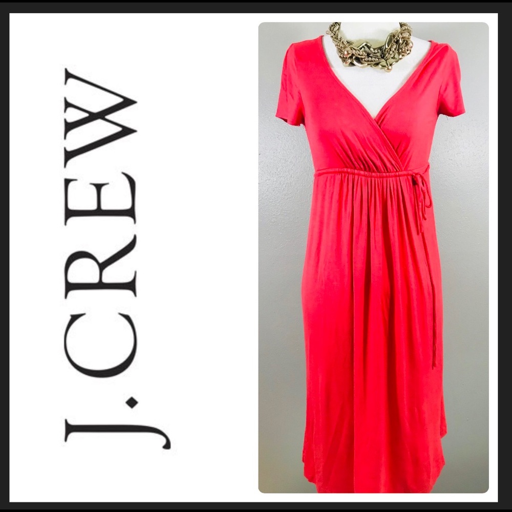 J. Crew peach color summer midi dress 🍒